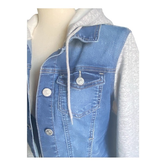 WALLFLOWER-WOMENS DENIM AND FLEECE JACKET-SIZE MEDIUM - Picture 5 of 8